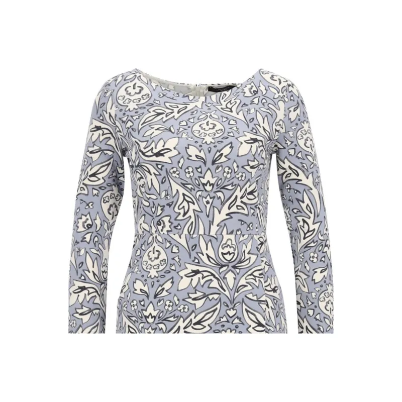 WEEKEND MaxMara Long Sleeved Dress Women's Light Blue-2