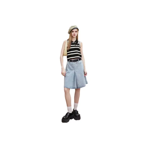 ELF SACK Denim Short Skirts Women's