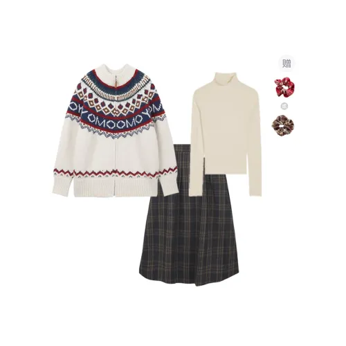 Ice Cream And Whale Skirt Set Women's
