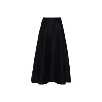 Valentino All Over Logo Patterned Pleated Skirt