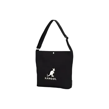 KANGOL Cotton Handbag, Shoulder Bag, Crossbody Bag Unisex Black