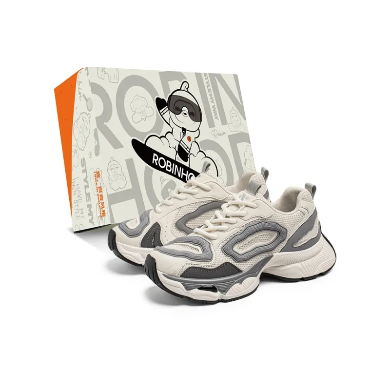 ROBINHOOD Cushioning, Slip Resistant, Abrasion Resistant, Coverage, Support Low Top Chunky Sneakers Men's-12