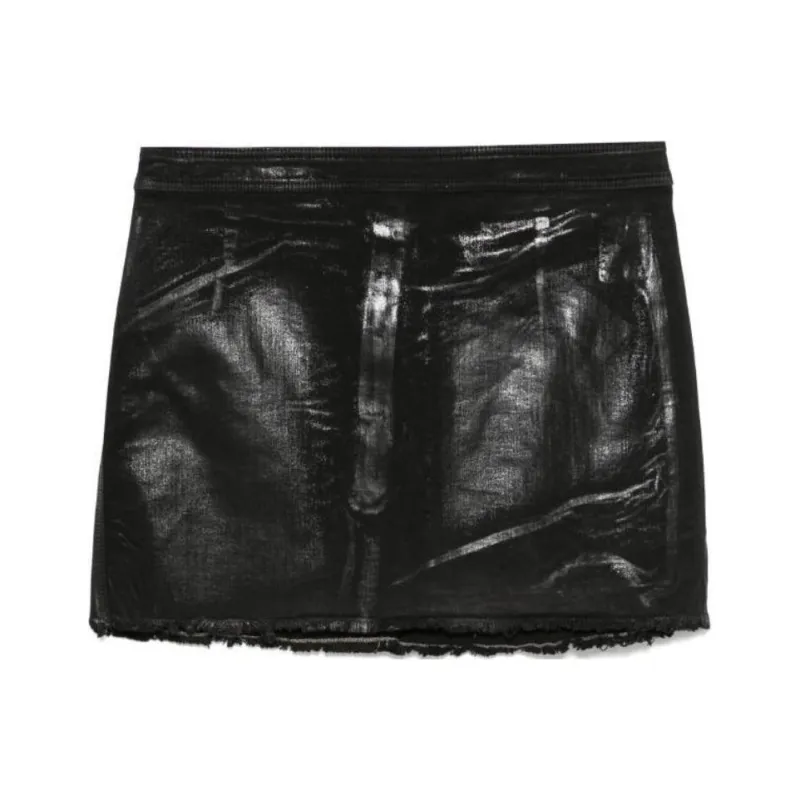 Rick Owens DRKSHDW Coated Mini Skirt-0