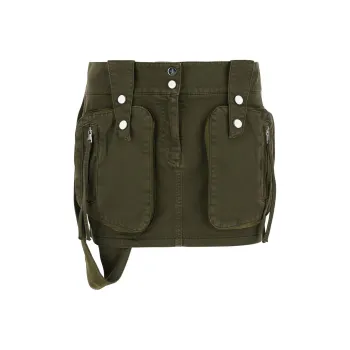 Blumarine Casual Short Skirts Women's Olive Green