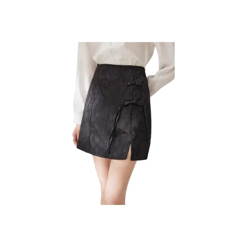 Like The Age Of Water Casual Short Skirts Women's Black