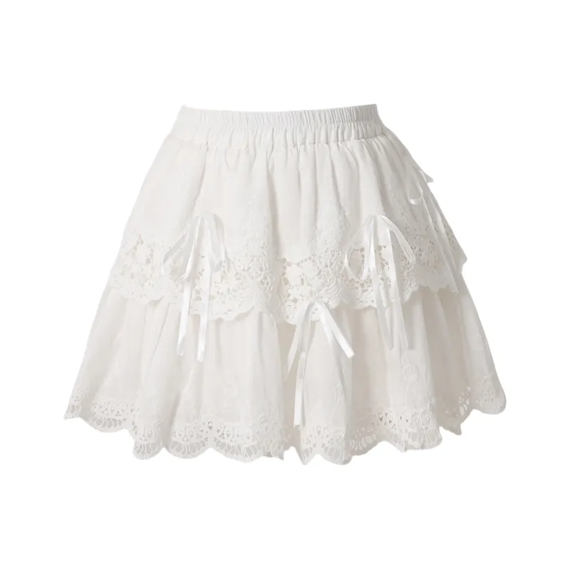 ZXZA Casual Short Skirts Women's White-0
