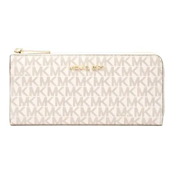 MICHAEL KORS MICHAEL KORS Handbag Collection Jet Set Travel Canvas Clutch Wallet Women's Vanilla White