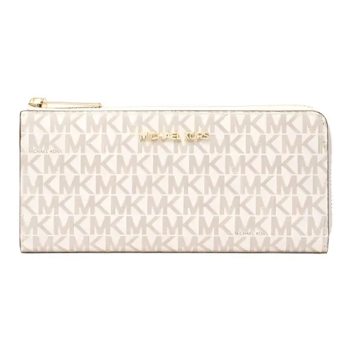 MICHAEL KORS MICHAEL KORS Handbag Collection Jet Set Travel Canvas Clutch Wallet Women's Vanilla White