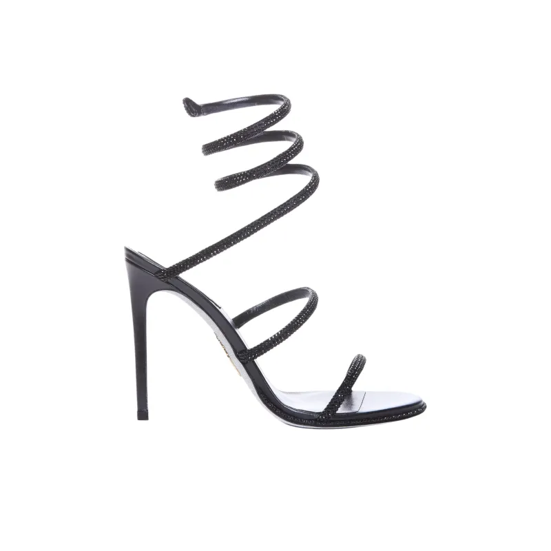 RENE CAOVILLA One Strap Sandals 10.5cm Women's Black-1