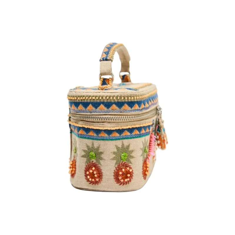 ZARA Cotton One Shoulder Handbag Mini Women's Multicolor-2
