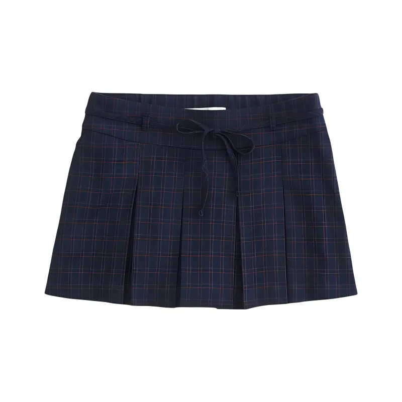 Hollister Casual Short Skirts Women's Navy Plaid-0