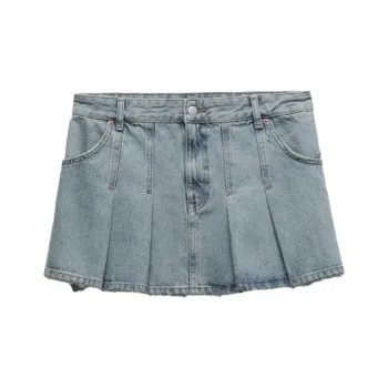 ZARA Denim Short Skirts Women's Blue