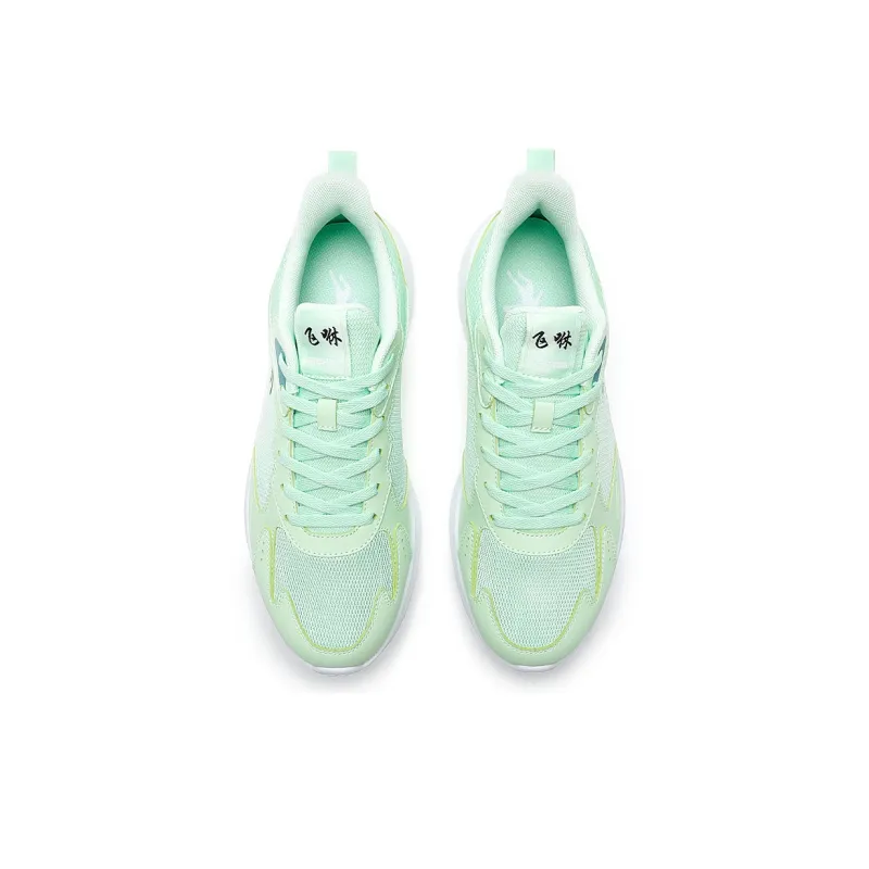 QIAODAN Anti Slip Wear Resistant Low Top Running Shoes Men's Green-3