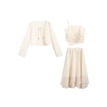 ZIHAN Skirt Set Women's Pale Jade White