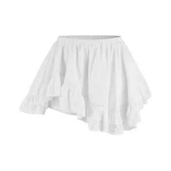 UR Boho Style Casual Short Skirts Women's Raw White