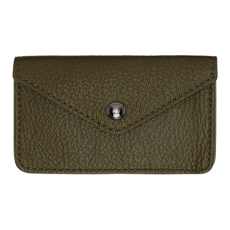 Lemaire Goatskin Card Holder Unisex Khaki-0