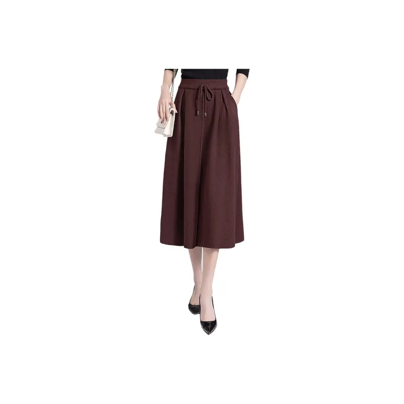 Cypress House Casual Long Skirt Women's Red Coffee-0