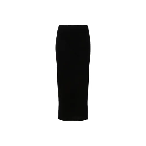 DVF 블랙 여성 캐주얼 롱 스커트