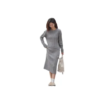 Dme Two Piece Skirt Sets Women's Set Gray