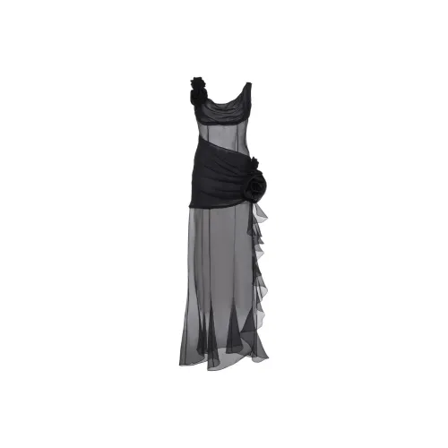 Alessandra Rich SS24 Evening Dress Women's Black