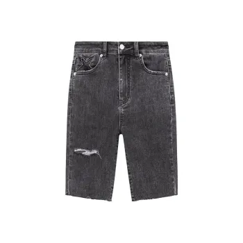 NO ONE ELSE Denim Shorts Women's