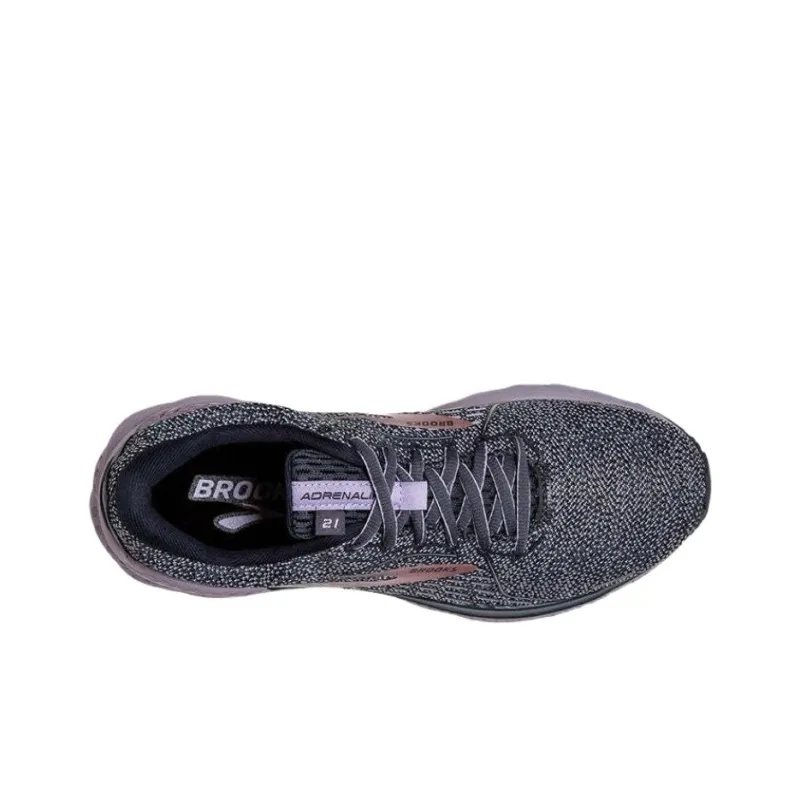 Brooks Anti Slip Wear Resistant Low Top Casual Running Shoes Women's Gray Purple-4