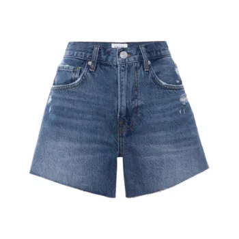 FRAME Le Super High Distressed Denim Shorts