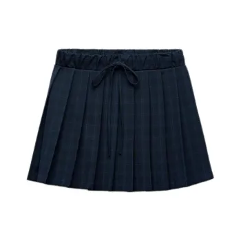 ZARA Trf Casual Short Skirts Women's Blue