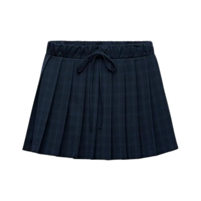 ZARA Trf Casual Short Skirts Women's Blue-0