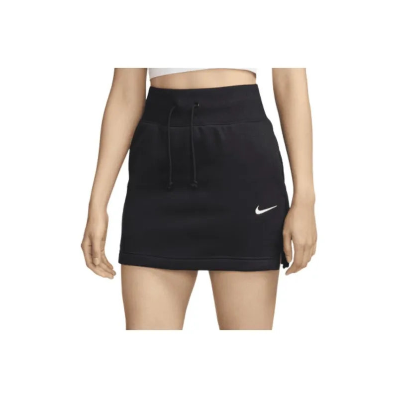 Nike Sportswear Phoenix Fleece Casual Short Skirts Women's Black-0
