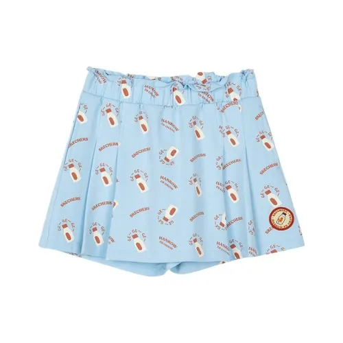 Skechers Casual Short Skirts Women's Blue Base Beverage Pattern All Over Print 165