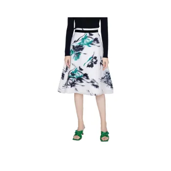 BBLLUUEE Casual Long Skirt Women's White