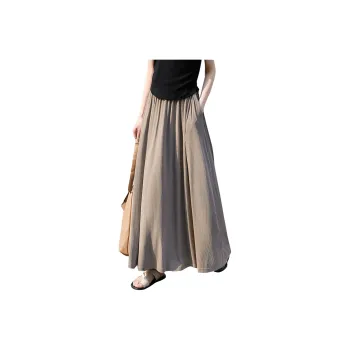 TOUCH Casual Long Skirt Women's Gray Coffee