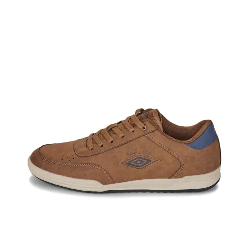 Umbro Anti Slip Wear Resistant Low Top Skateboard Shoes Men's Brown
