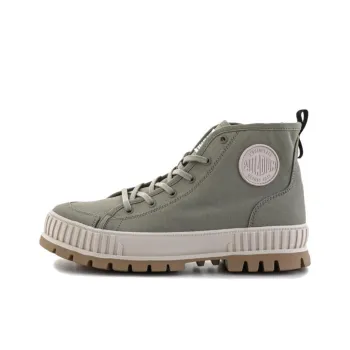 Palladium Anti Slip Wear Resistant Mid Top Casual Shoes Unisex Gray