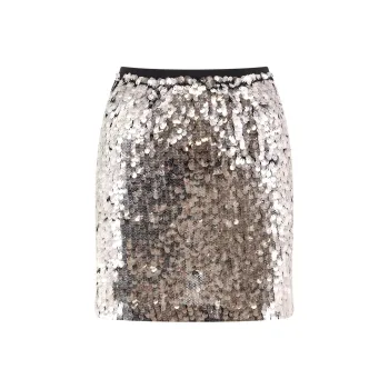 PINKO Sequin-Detailed Skirt