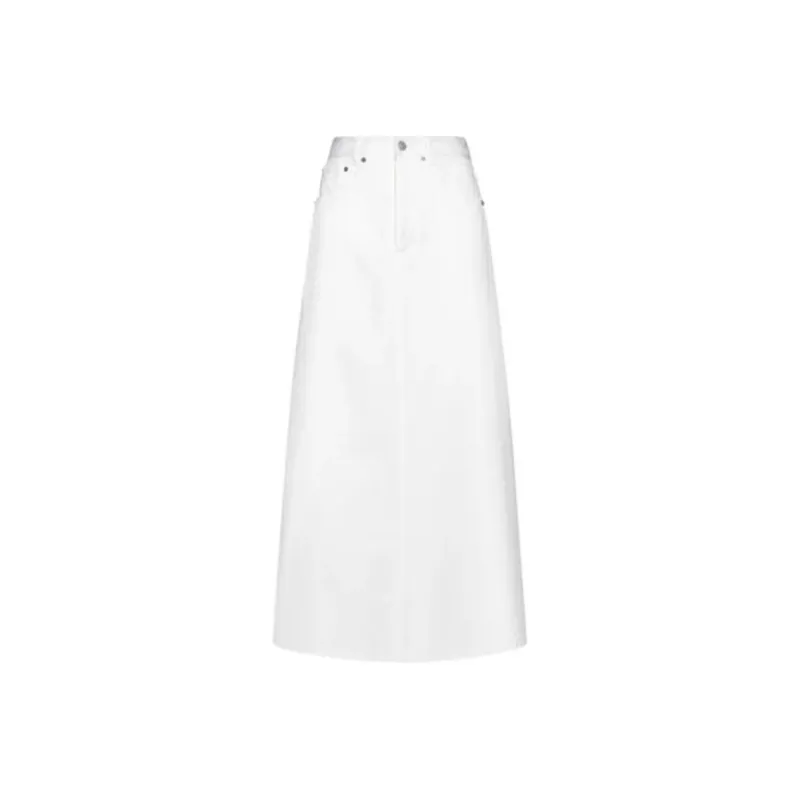 MM6 Maison Margiela Casual Long Skirts Women's White-0