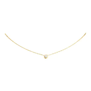 Cartier 2010s 18K Yellow Gold Xs D'Amour Diamond Necklace
