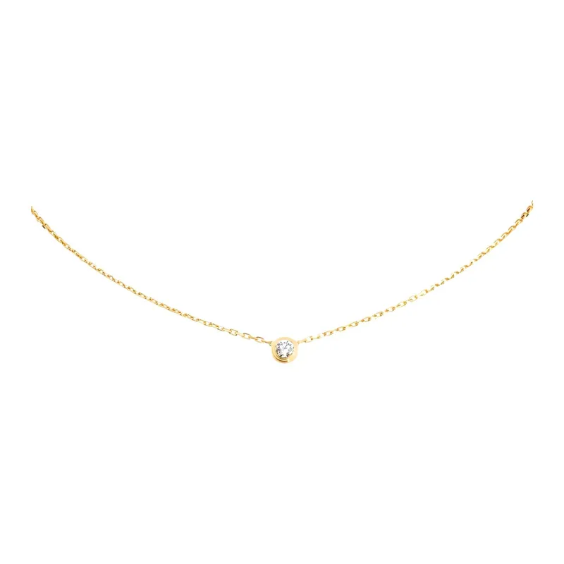 Cartier 2010s 18K Yellow Gold Sm D'Amour Diamond Necklace-0