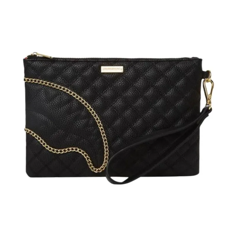 SPRAYGROUND Artificial Leather Clutch Women's Black/White-1