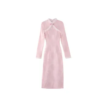 JINYE ORIENTAL Cheongsam Women's Apricot Pink
