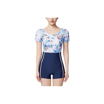 Anta One piece Swimsuit Women's Dark Blue/Coral Blue/Pure White