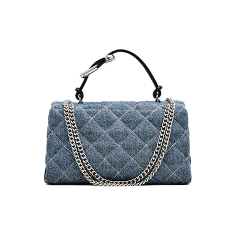 MARC JACOBS The Quilted Denim Shoulder Bag-1
