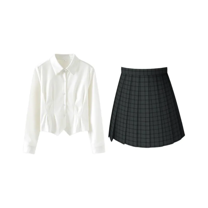 KONGLISHUWAN Two Piece Skirt Sets Women's-0