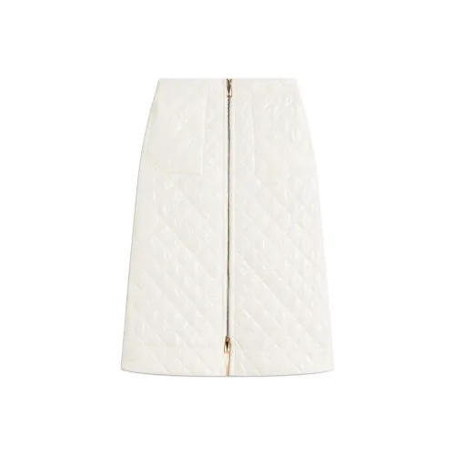 SCANLAN THEODORE Quilted Skirt Casual Long Skirts Women's White/White
