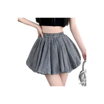 HTHK Casual Short Skirts Women's Black White