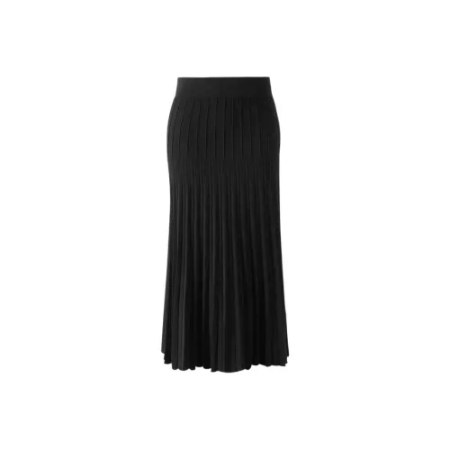 VVNK JANE PLUS 블랙 여성 캐주얼 롱 스커트