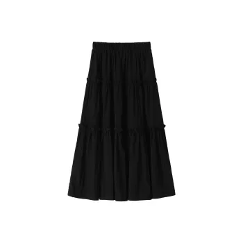 0571 Family Casual Long Skirts Women's Black