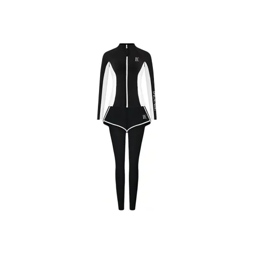 BALNEAIRE Two Piece Swimsuits Women's Trendy Black White