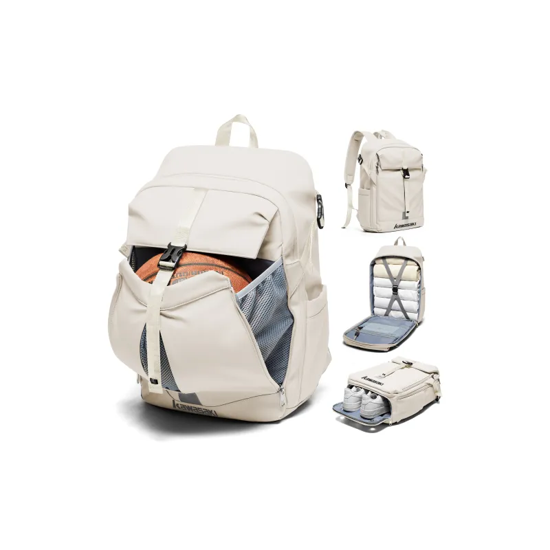 Kawasaki Fabric Backpack Helmet Bag Ball Bag Unisex Multicolor-12